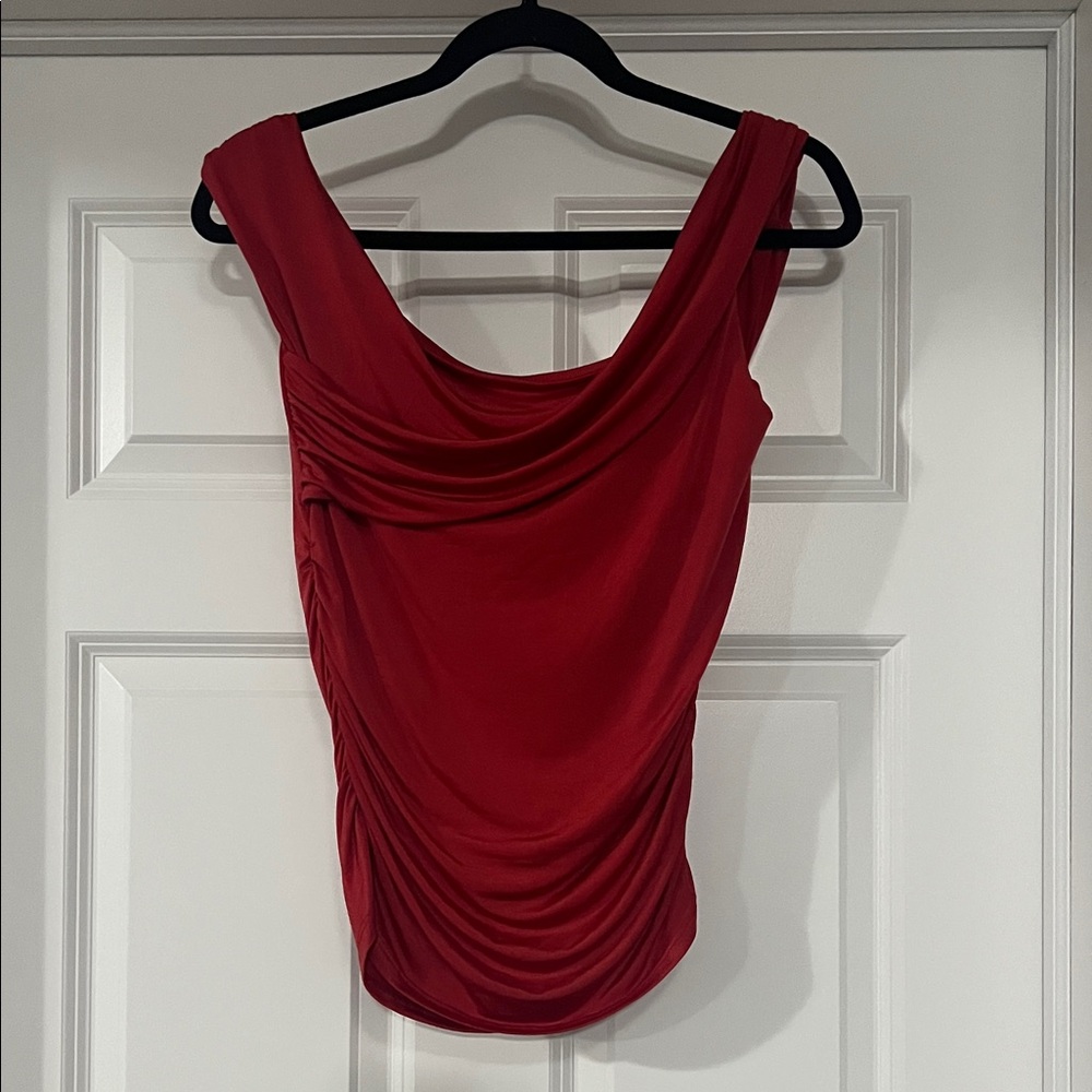 NWT Topshop Red Draped Top Size Medium